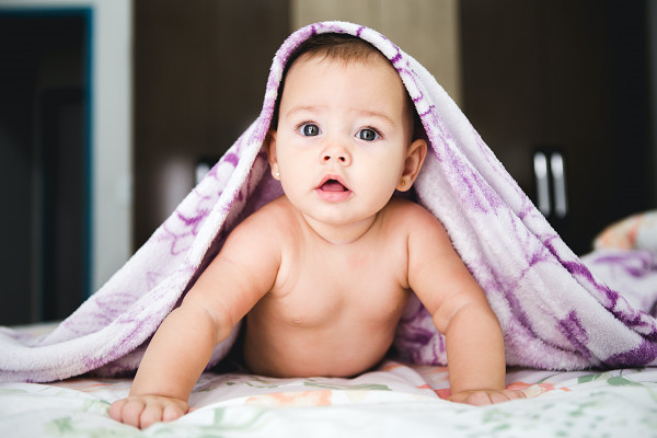 Baby with blanket