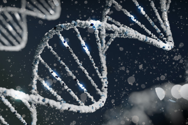 A computerised representation of a strand of DNA