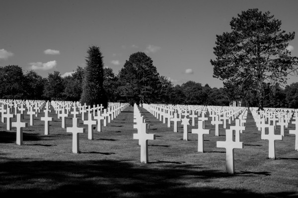 Grave stones in a military cemetery