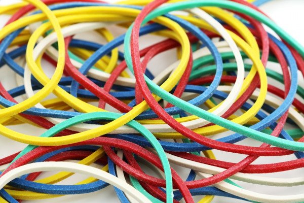 A collection of elastic bands