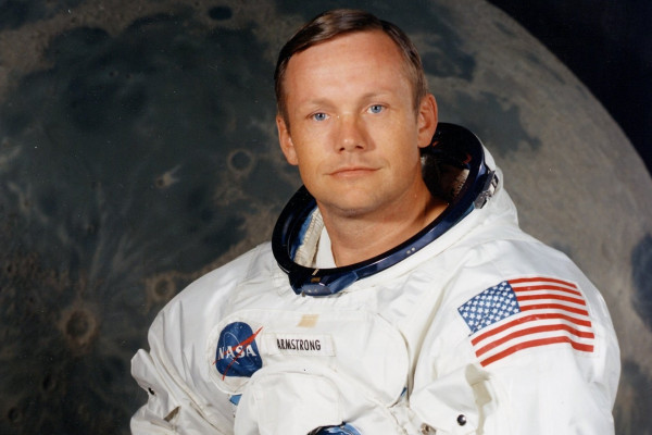 Neil Armstrong in his spacesuit