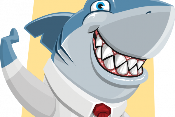 Shark wearing a business suit