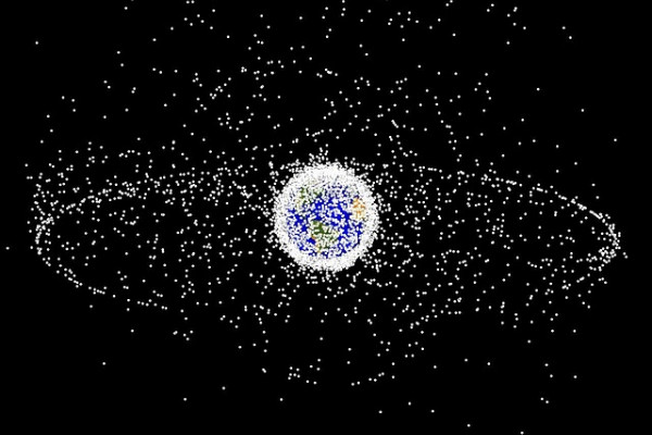 The space around Earth is littered with debris and junk we've left there...