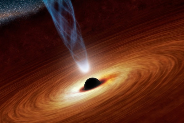 An artist's impression of a black hole