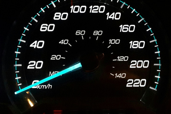 A car speedometer (odometer).