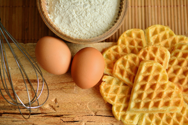 Eggs, Whisk and Waffles