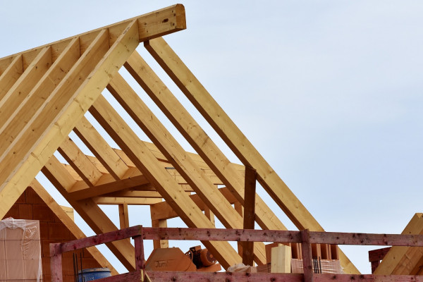 Wooden roof timber A-frame