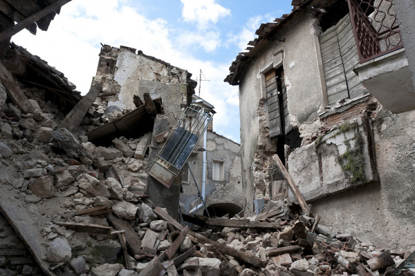 Destroyed buildings from the 2009 L'Aquila Earthquake