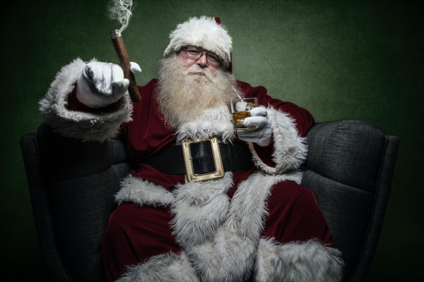 Santa with his drink