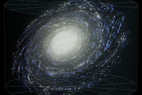 Artist's impression of the Milky Way: the stars are collapsed into a flat disc