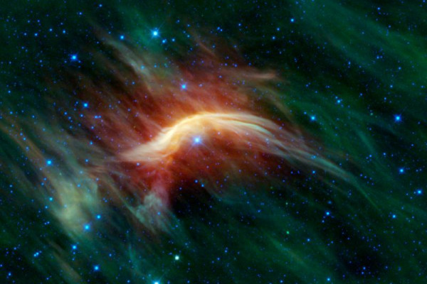 Zeta Ophiuchi -- Runaway Star Plowing Through Space Dust