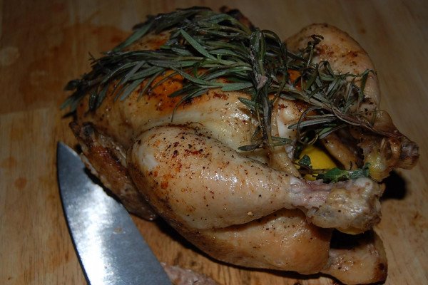 Oven-roasted rosemary chicken