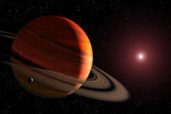 Figure 1: An artist's view of a planet around a red dwarf star