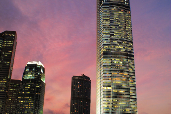 International Finance Centre (IFC). A prominent landmark on Hong Kong Island and until recently Hong Kong's tallest building.