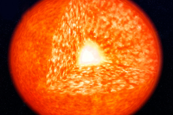 Artist's impression of the structure of a red giant.