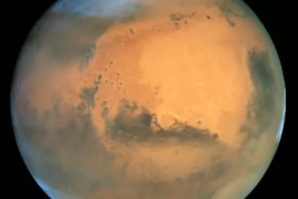 Figure 3: Mars. This image illustrates the amount of detail that can be generated from the Hubble telescope. It captures details only 16 km across, even though it is operating at 68 million km from the planet.