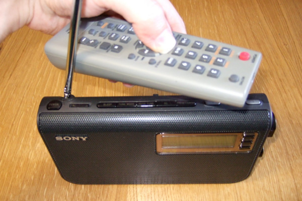 Using a remote near a radio