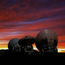 ALMA prototype-antennas at the ALMA test facility.