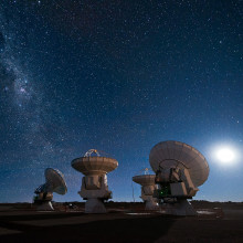 Four antennas of the Atacama Large Millimeter/submillimeter Array (ALMA)