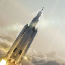 Artist concept of NASAs Space Launch System