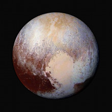 Pluto, in false colour
