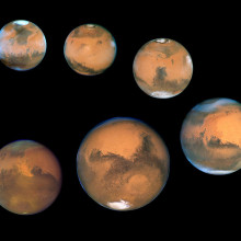  Mars Near Opposition 1995-2005 The orbits of the planets Earth and Mars provide a geometric line up that is out of this world! Every 26 months Mars is opposite the Sun in our nighttime sky. Since the repair of NASAs Hubble Space Telescope in 1993,...