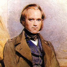 Water-colour portrait of Charles Darwin painted by George Richmond in the late 1830s.