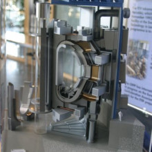 A model of a cross section of ITER