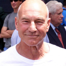 Patrick Stewart, the famous English actor, is bald