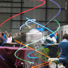 Spinning lights at Maker Faire 2008