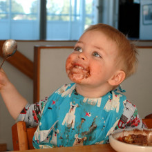 Child eating ice cream