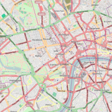 Map of central London