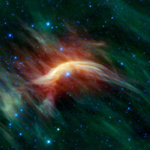 Zeta Ophiuchi -- Runaway Star Plowing Through Space Dust