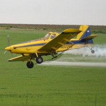 An 'air tractor' spraying crops