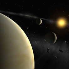 The HARPS measurement reveal the presence of three planets with masses between 10 and 18 Earth masses around HD 69830, a rather normal star slightly less massive than the Sun.