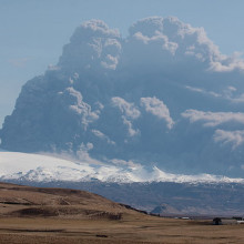 Icelandic volcano Eyjafjallajokull plume in 2010