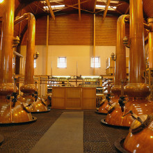 Glenmorangie whisky distillery stills