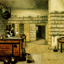 Michael Faraday in his lab, by Harriet Moore