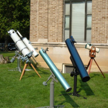 A group of Newtonian telescopes at Perkins Observatory, Delaware, Ohio.