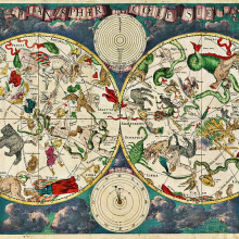 Celestial map from the 17th century, by the Dutch cartographer Frederik de Wit.
