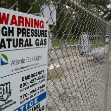 Natural Gas Warning Sign
