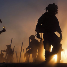 Soldiers Dismantling Patrol Base in Afghanistan