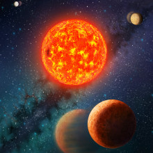 The planetary system harboring Kepler-138 b, the first exoplanet smaller than Earth with both its mass and size measured.