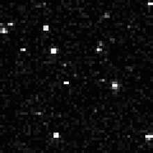 Timelapse of Asteroid 2004 FH's flyby 2004 FH is the centre dot being followed by the sequence; the object that flashes by near the end is an artificial satellite.