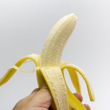 A peeled banana