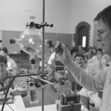 Chemistry lesson at a German Gymnasium, Bonn, 1988