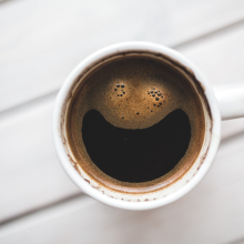 Coffee Cup of frothy coffee