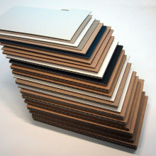 Corrugated cardboard Large selection of different corrugated paper (Cardboard) with dfferent flutes.