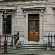 The entrance to the Royal Astronomical Society, Burlington House, London