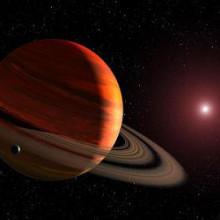 Figure 1: An artist's view of a planet around a red dwarf star